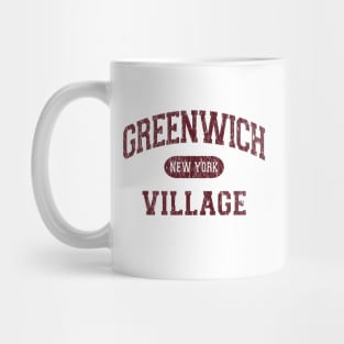 Greenwich Village NY Arch Distressed, Retro Print Mug